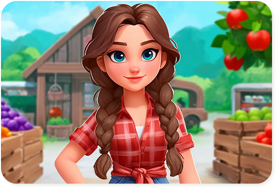 Harvest Jam character on the farm